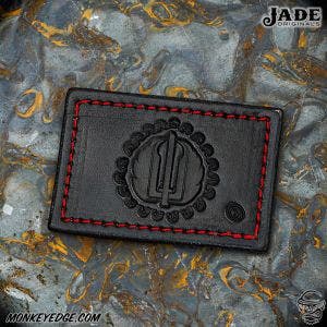 Jade Originals Leather Patch: Embossed FWP - Black/Red